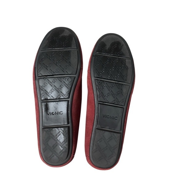 Vionic Debbie Burgundy Suede Loafers Size 11 Wide - Picture 4 of 5